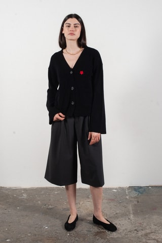Gilet oversize en cachemire et laine Hana 3 - Noir