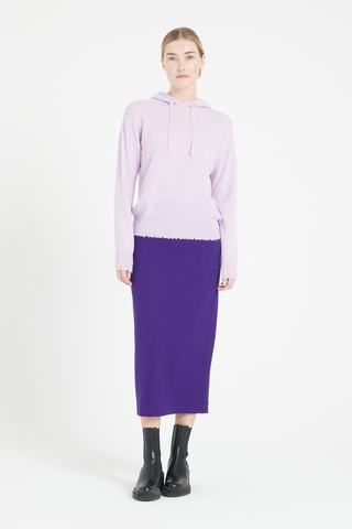 Sweat oversize à capuche en cachemire  Mia 16 - Violet