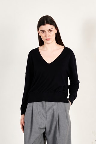 Pull oversize en laine et cachemire Kelly 10 - Noir