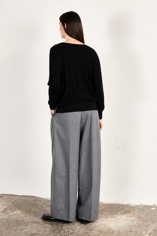 Pull oversize en laine et cachemire Kelly 10 - Noir