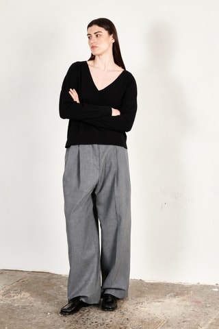 Pull oversize en laine et cachemire Kelly 10 - Noir