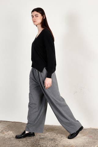 Pull oversize en laine et cachemire Kelly 10 - Noir