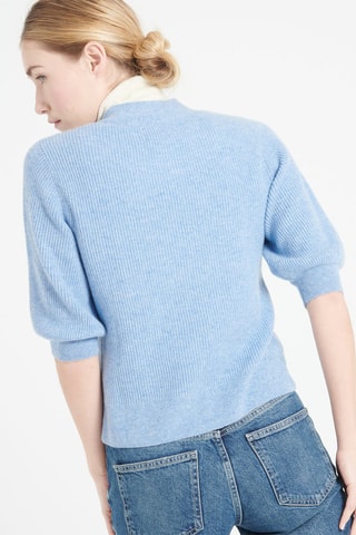 Cardigan ample en cachemire Mia 13 - Bleu