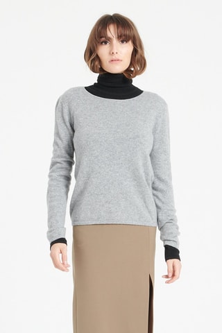 Pull ajusté en cachemire Lilly 1 - Gris