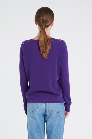 Pull ajusté en cachemire Zaya 11 - Violet