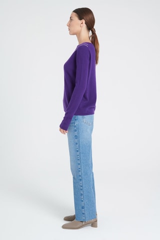 Pull ajusté en cachemire Zaya 11 - Violet