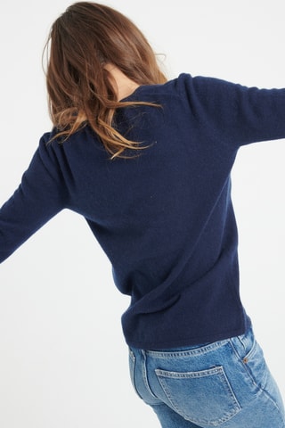 Pull slim en cachemire Lilly 2A - Bleu