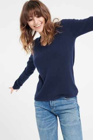 Pull slim en cachemire Lilly 2A - Bleu
