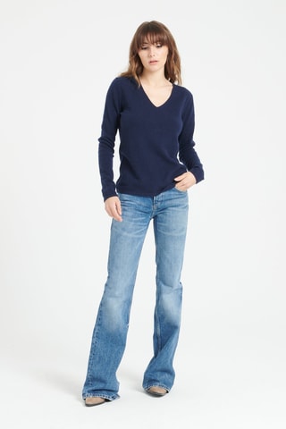 Pull slim en cachemire Lilly 2A - Bleu