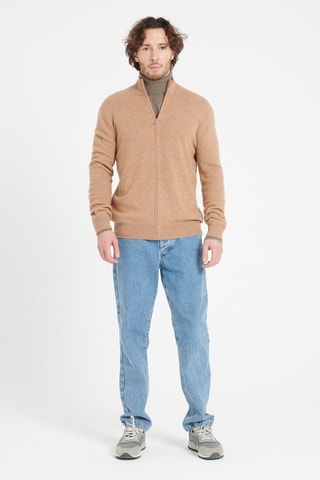 Cardigan ample en cachemire Luke 8 - Camel