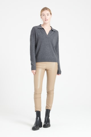 Polo loose en cachemire Mia 3 - Gris