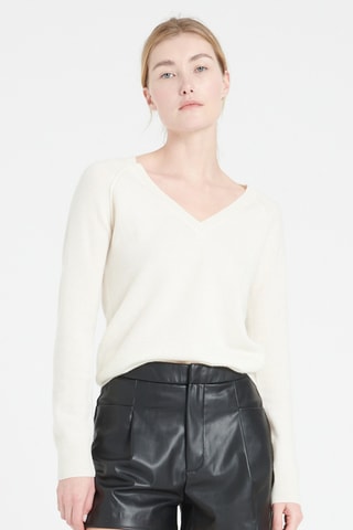 Pull oversize en cachemire Lilly 6 - Blanc