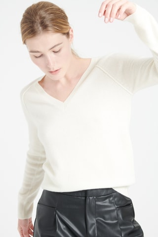 Pull oversize en cachemire Lilly 6 - Blanc