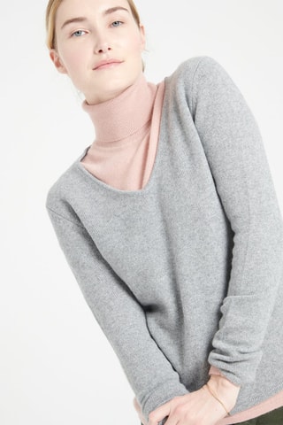 Pull ajusté en cachemire Lilly 20 - Gris