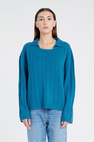 Pull oversize en cachemire Zaya 17 - Bleu