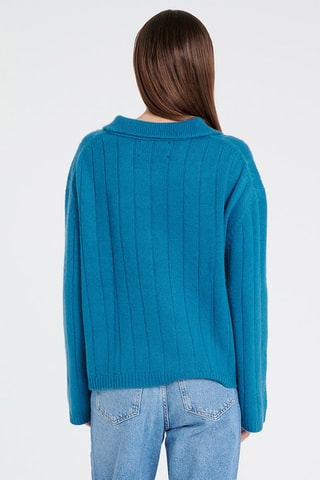 Pull oversize en cachemire Zaya 17 - Bleu