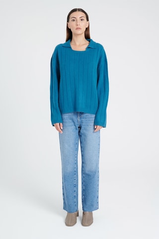 Pull oversize en cachemire Zaya 17 - Bleu