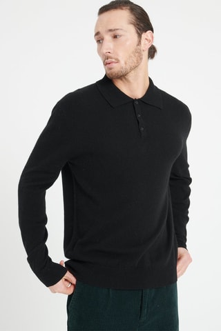 Polo ample relaxed en cachemire Luke 5 - Noir