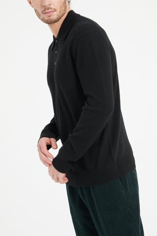 Polo ample relaxed en cachemire Luke 5 - Noir