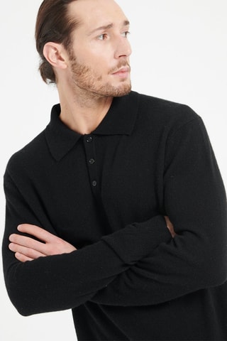 Polo ample relaxed en cachemire Luke 5 - Noir