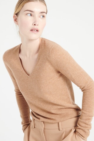 Pull ajusté en cachemire Lilly 2 Lilly 2A - Camel
