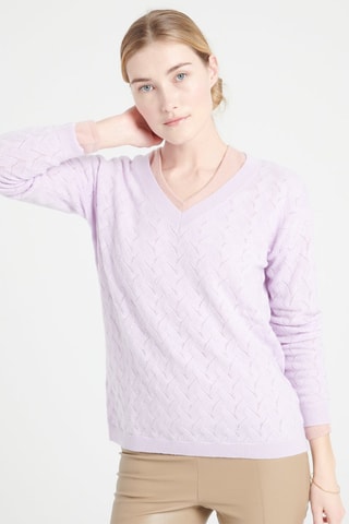 Pull ample en cachemire Lilly 27 - Violet