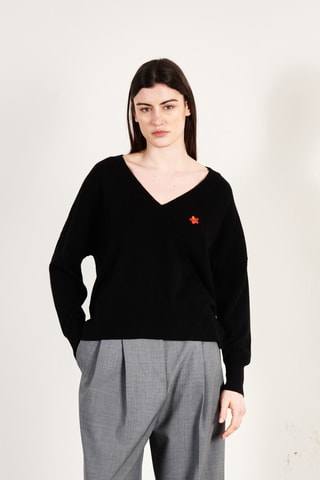 Pull oversize en cachemire Hana 1 - Noir