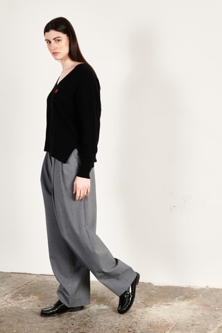 Pull oversize en cachemire Hana 1 - Noir