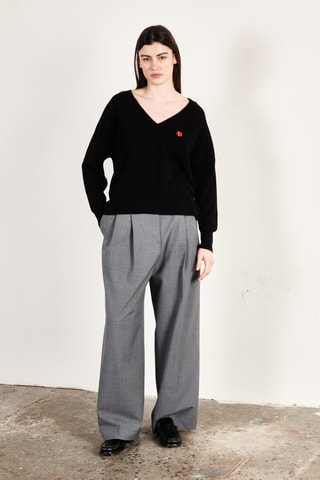 Pull oversize en cachemire Hana 1 - Noir