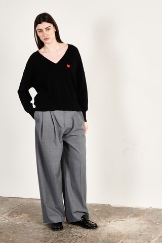 Pull oversize en cachemire Hana 1 - Noir