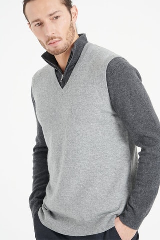 Gilet ample en cachemire sans manches Luke 9 - Gris