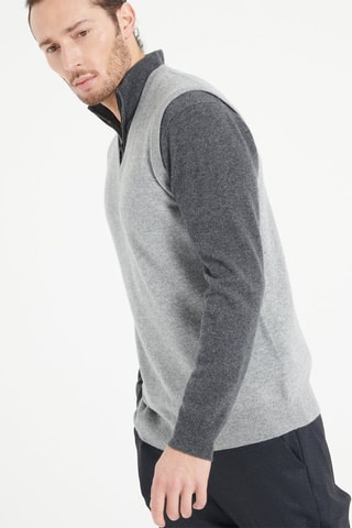 Gilet ample en cachemire sans manches Luke 9 - Gris