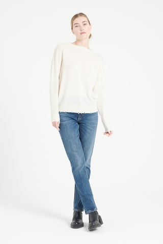 Pull oversize en cachemire Mia 17 - Blanc
