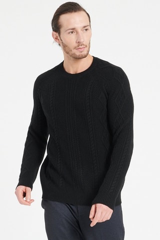 Pull ample en cachemire Zach 1 - Noir