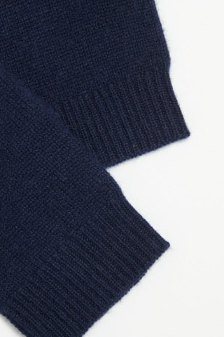 Gants en cachemire Uni 4 - Bleu