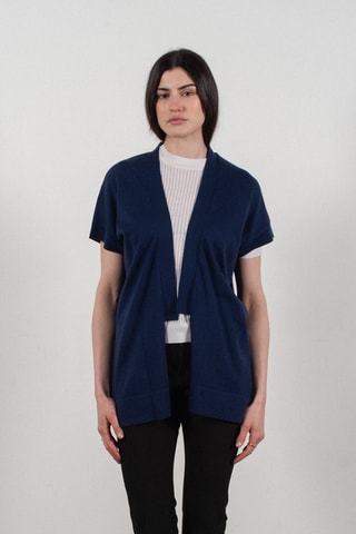 Gilet oversize en laine et cachemire Kelly 5 - Bleu