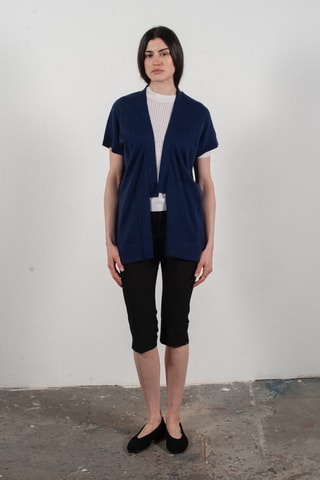 Gilet oversize en laine et cachemire Kelly 5 - Bleu