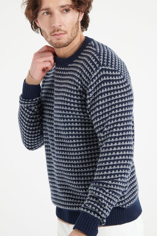 Pull ample en cachemire Zach 3 - Bleu