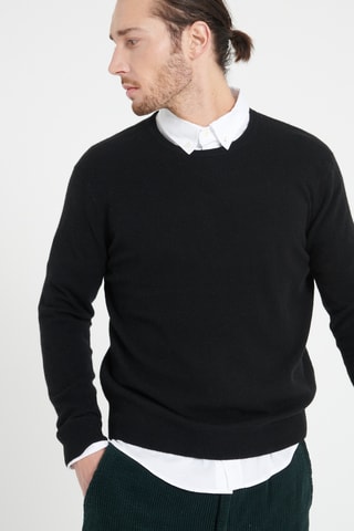 Pull slim en cachemire Luke 2 - Noir