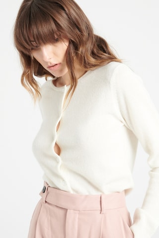 Gilet slim en cachemire Lilly 4A - Blanc