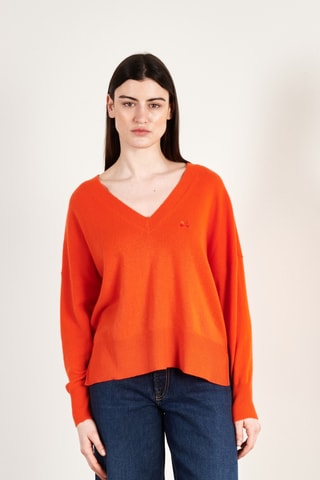 Pull oversize en cachemire Hana 1 - Orange