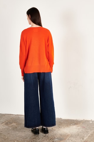 Pull oversize en cachemire Hana 1 - Orange