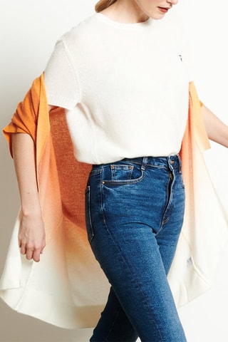 Kimono oversize en cachemire Ava 11 - Orange