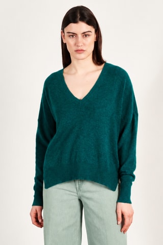 Pull réversible oversize en cachemire Ria 3 - Vert