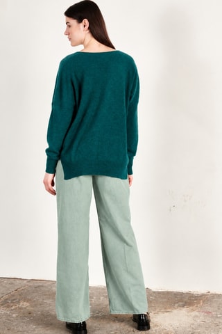 Pull réversible oversize en cachemire Ria 3 - Vert