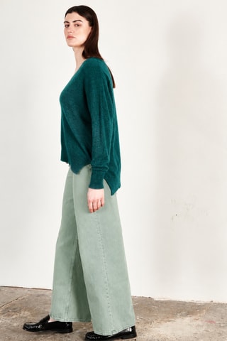 Pull réversible oversize en cachemire Ria 3 - Vert