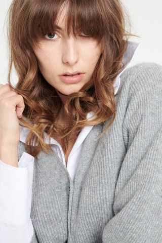 Cardigan ample en cachemire Mia 13 - Gris