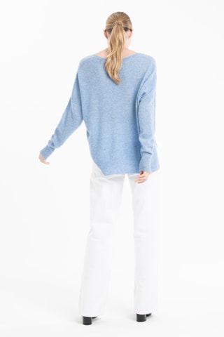 Pull réversible oversize en cachemire Ria 3 - Bleu