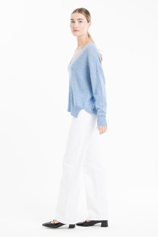 Pull réversible oversize en cachemire Ria 3 - Bleu