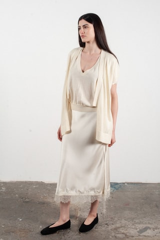 Gilet oversize en laine et cachemire Kelly 5 - Blanc